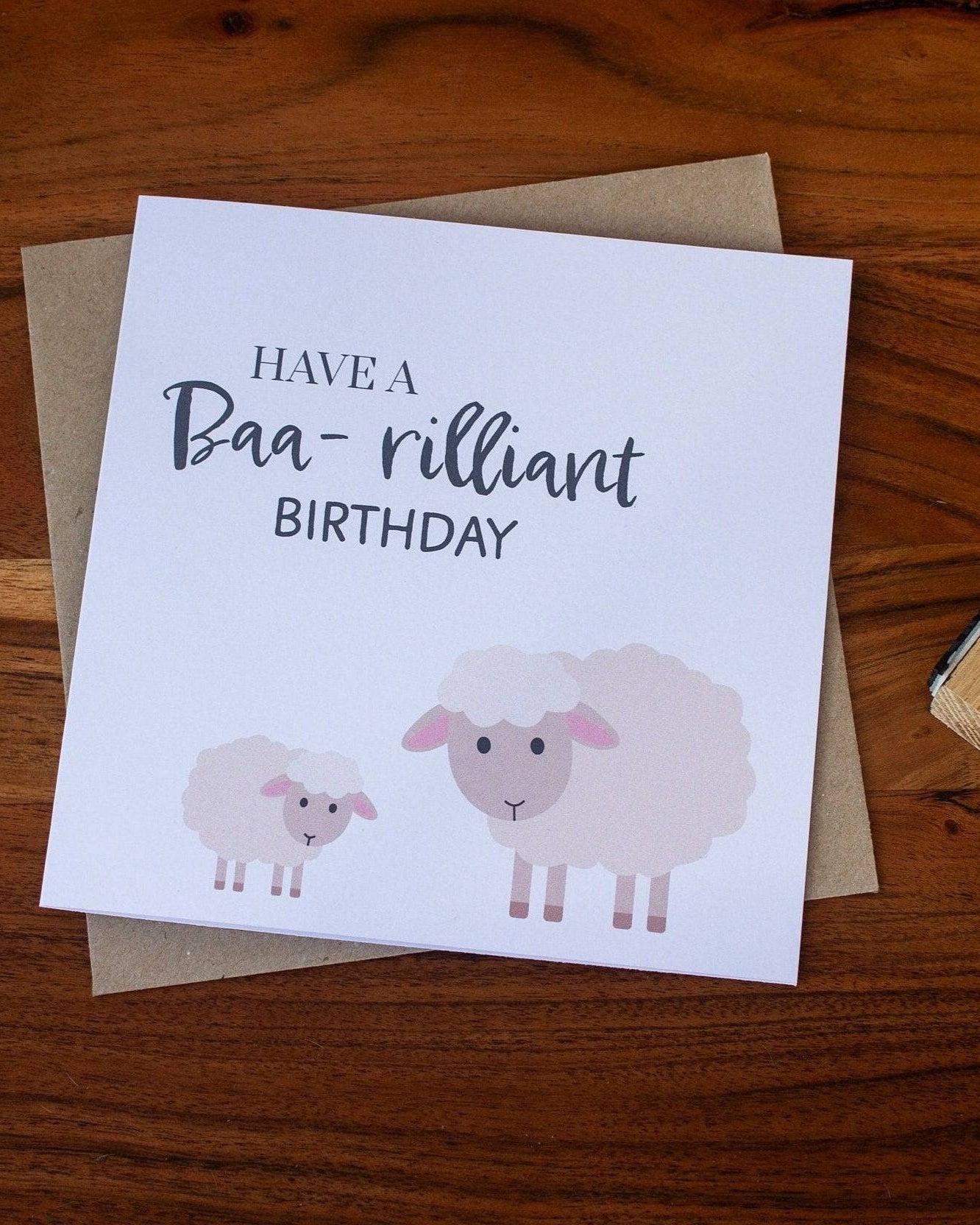 Baa-rilliant Birthday Card - Benny and Mollie