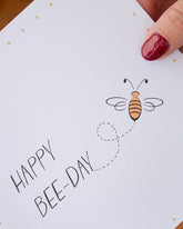 Happy Bee-Day Birthday Card - Benny and Mollie