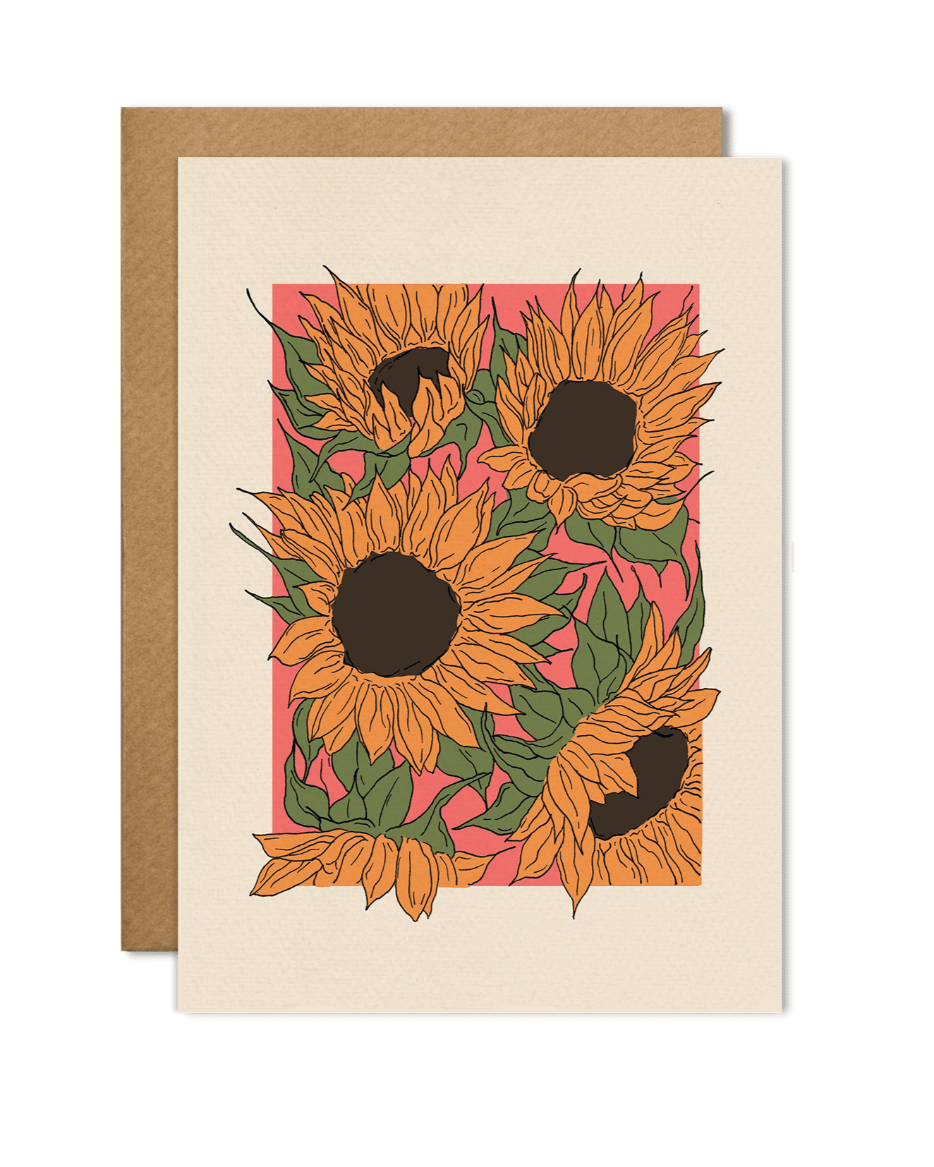 Sunflower Illustration Card