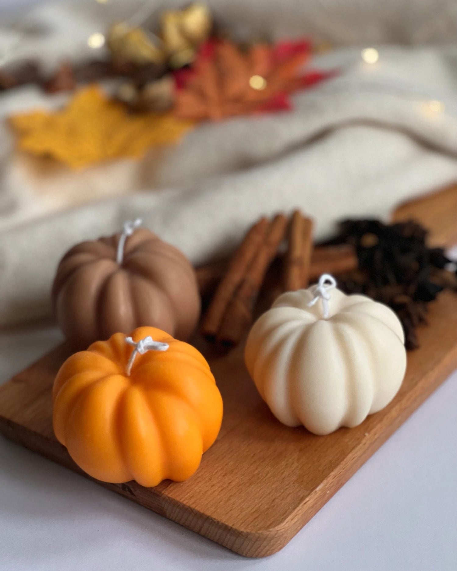 Scented Pumpkin Spice Soy Wax Candle - Benny and Mollie