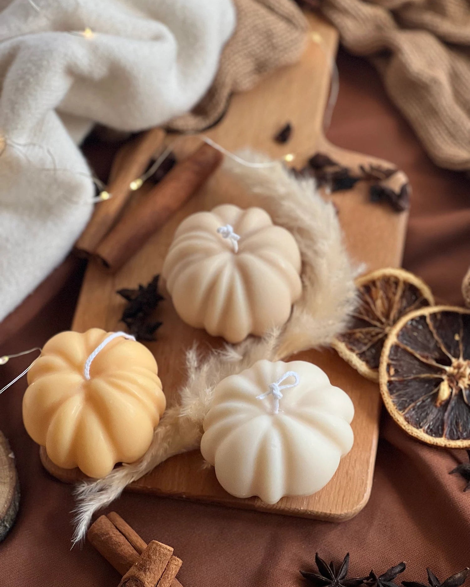 Scented Pumpkin Spice Soy Wax Candle - Benny and Mollie