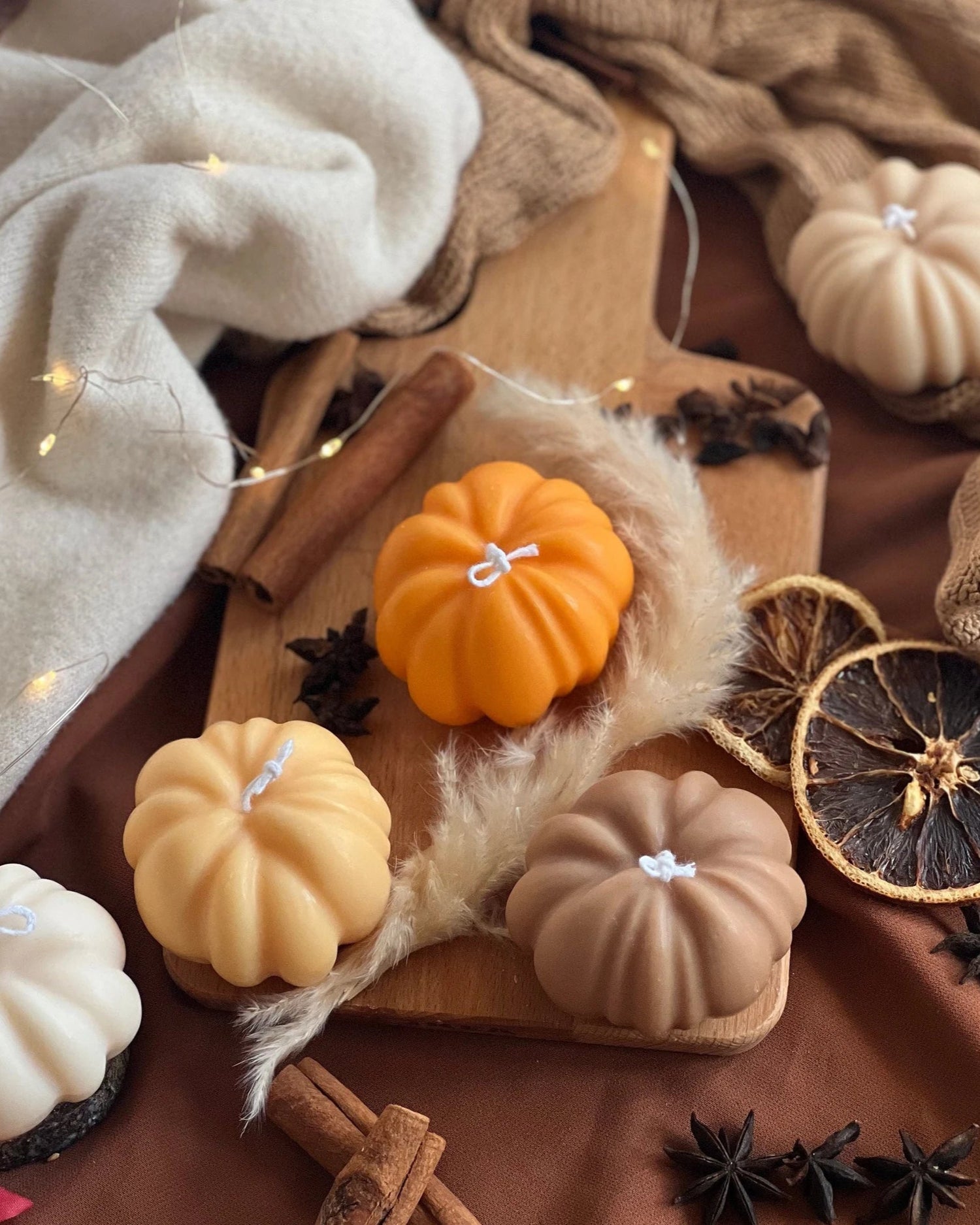 Scented Pumpkin Spice Soy Wax Candle - Benny and Mollie