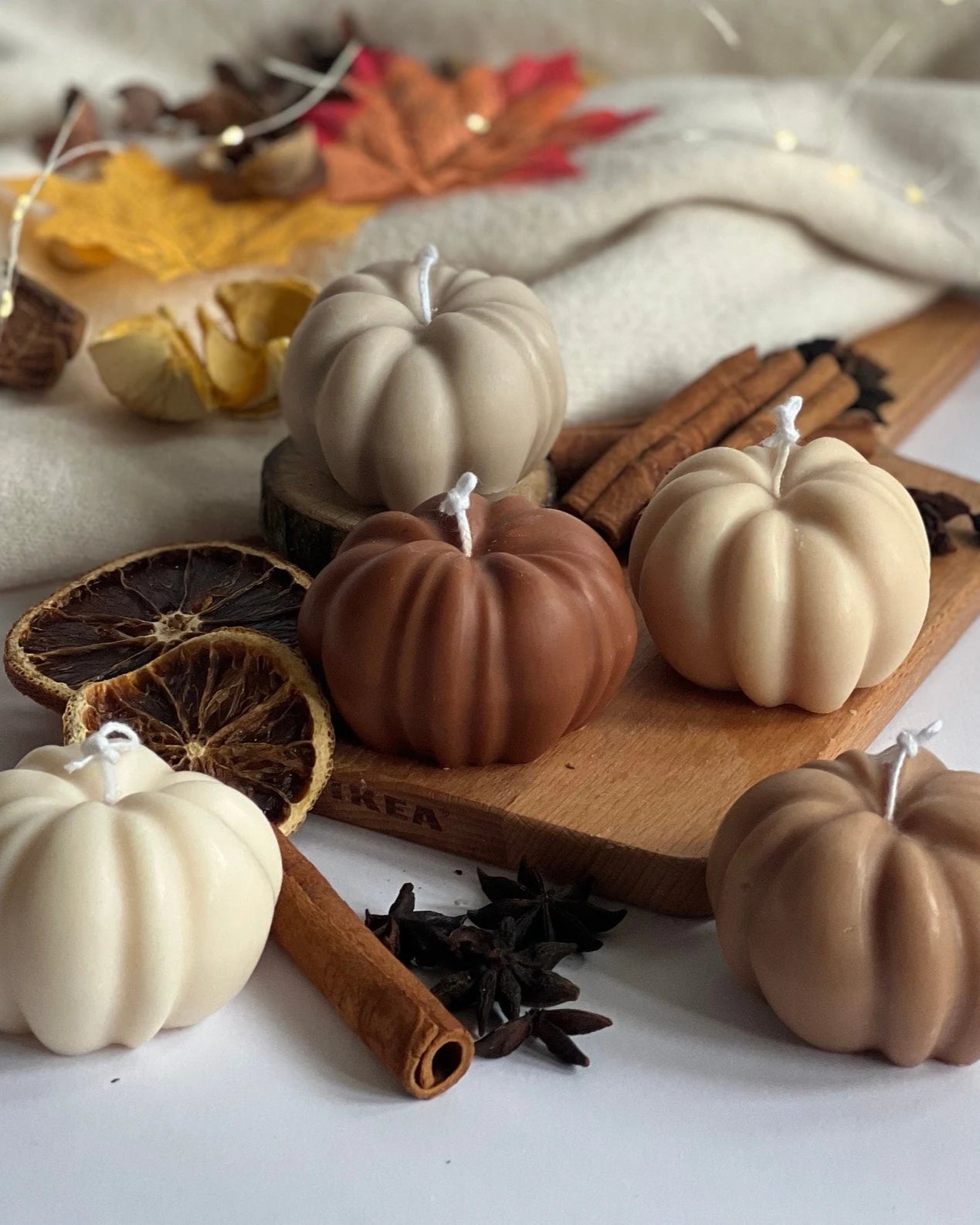 Scented Pumpkin Spice Soy Wax Candle - Benny and Mollie