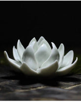 Handmade Ceramic Open Lotus Incense Holder - Benny and Mollie