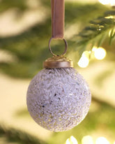 White Mottled Textured Bauble - Benny and Mollie