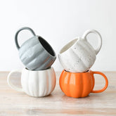 Unique Ceramic Pumpkin Mugs