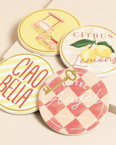 Hotel Angel Coasters - Set of 4 - Benny and Mollie