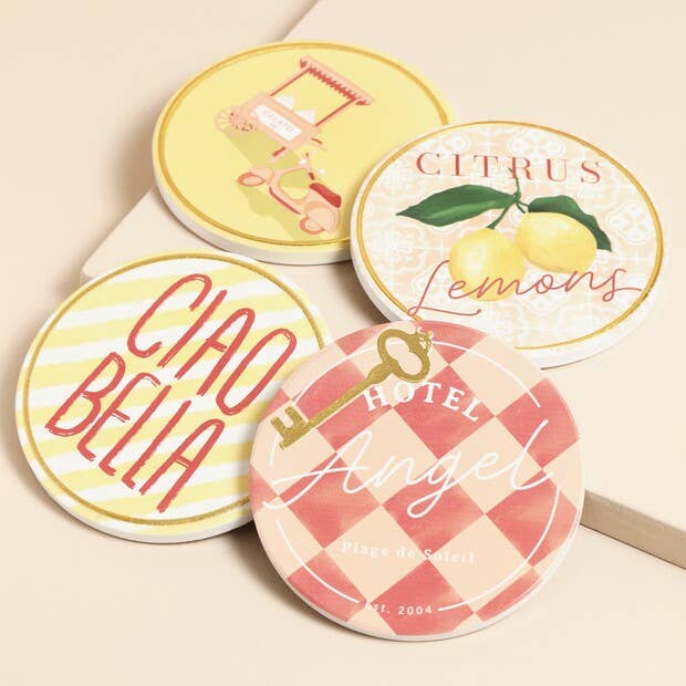 Hotel Angel Coasters - Set of 4 - Benny and Mollie