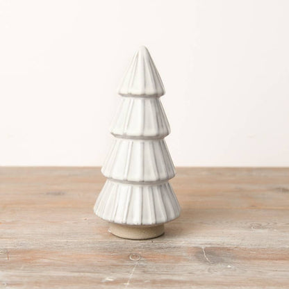 White Reactive Glaze Tree Ornament