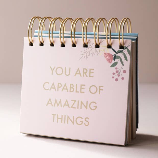 Pink Floral Weekly Positivity Flip Chart