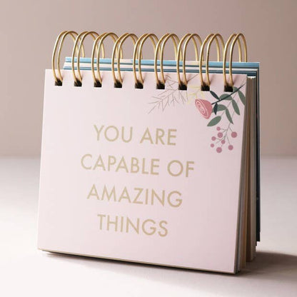 Pink Floral Weekly Positivity Flip Chart