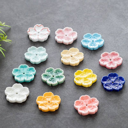 Handmade Ceramic Flower Ornament | Incense Holder