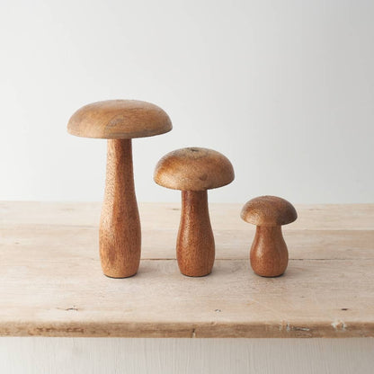 Wood Mushroom Ornament