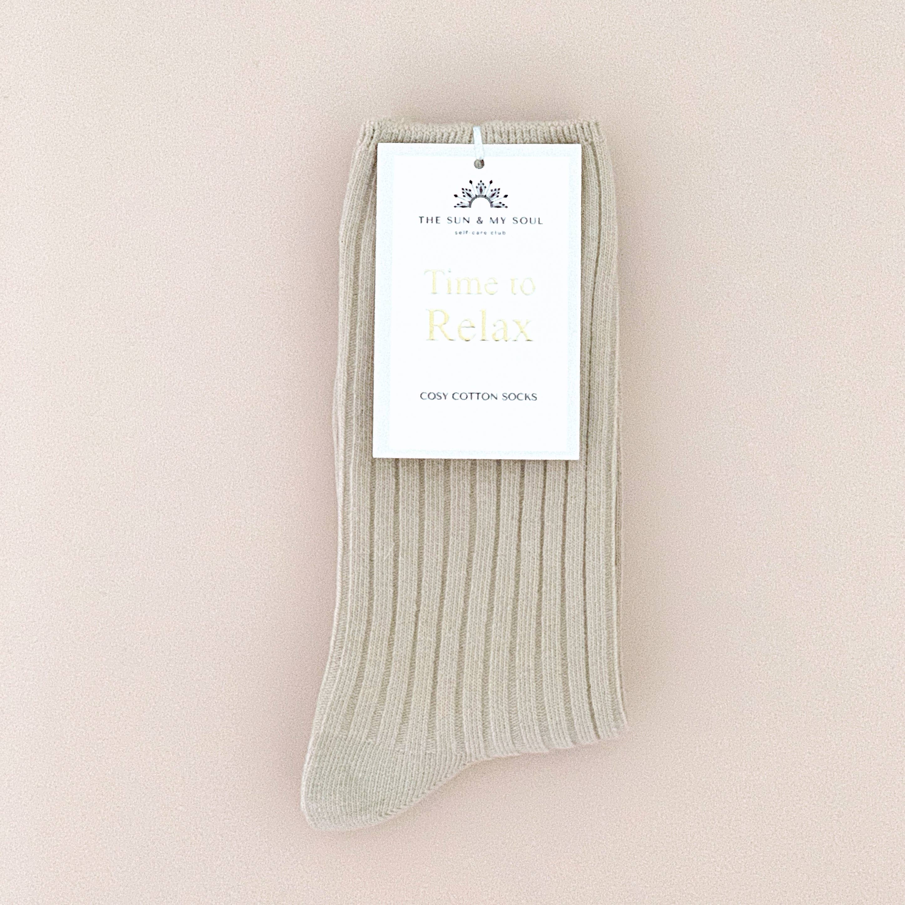 Cosy Cotton Socks⎜Beige