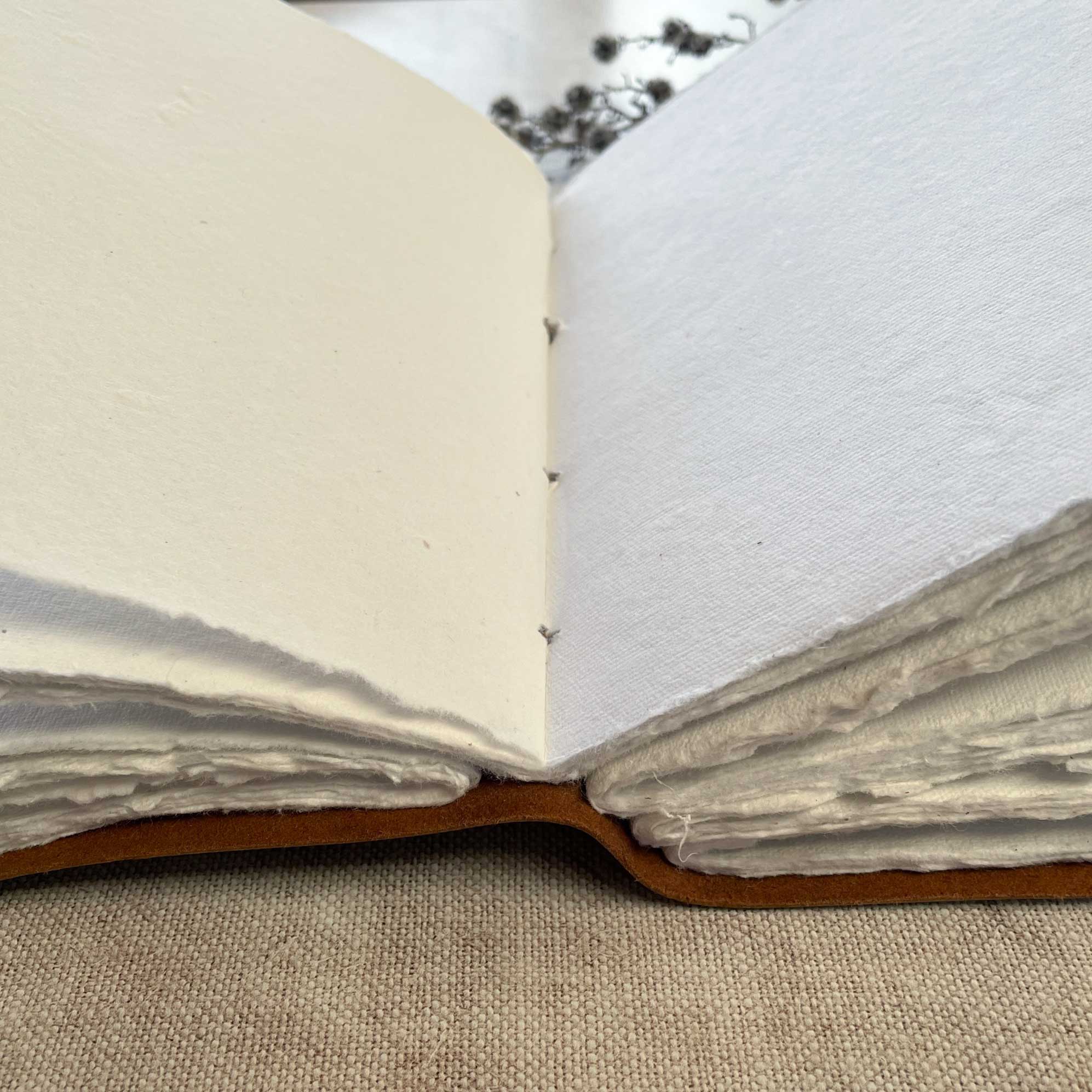 A5 Leather Bound Journal with Handmade Paper and Key Closure - Benny and Mollie