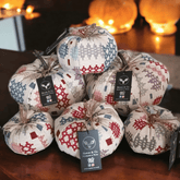 Welsh Tapestry Fabric Pumpkins in Cream