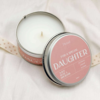 Wild Rose and Rhubarb Daughter Paint Pot Candle - Benny and Mollie