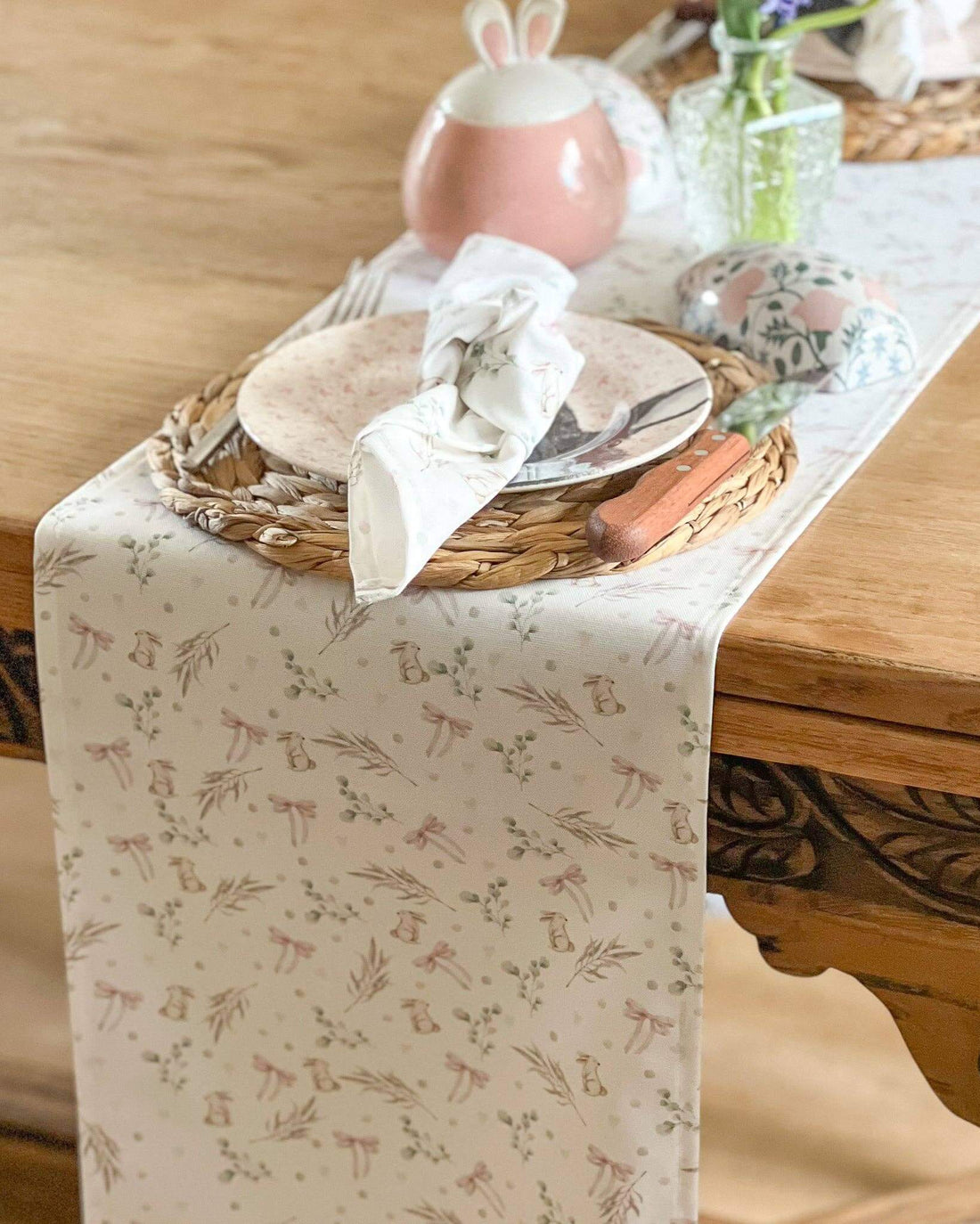 Bunnies and Bows Table Runner - Benny and Mollie
