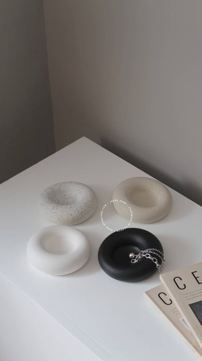 Asymmetrical Jewellery Dish - White - Benny and Mollie