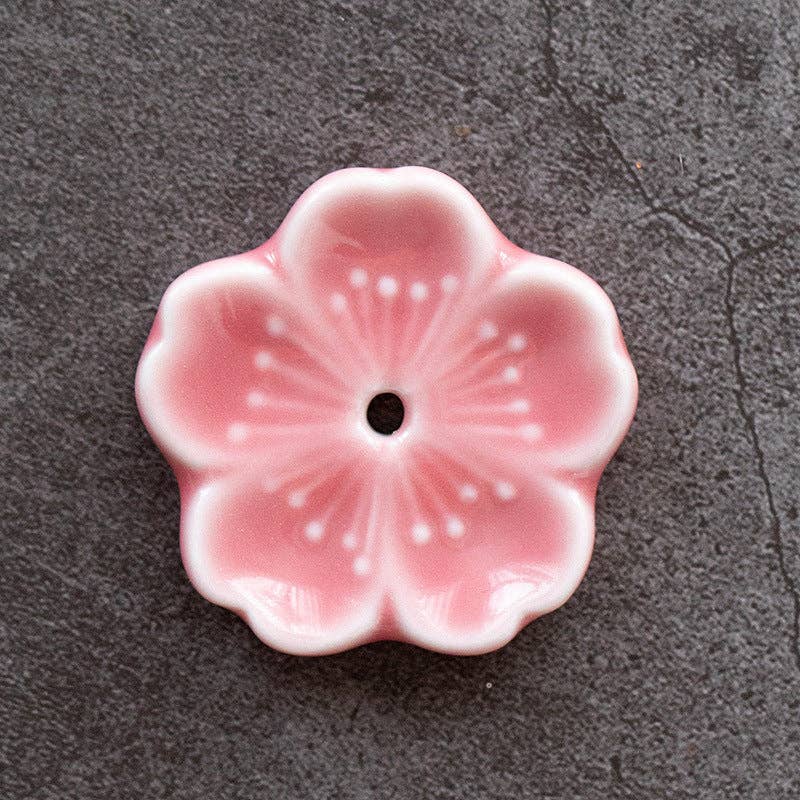 Handmade Ceramic Flower Ornament | Incense Holder