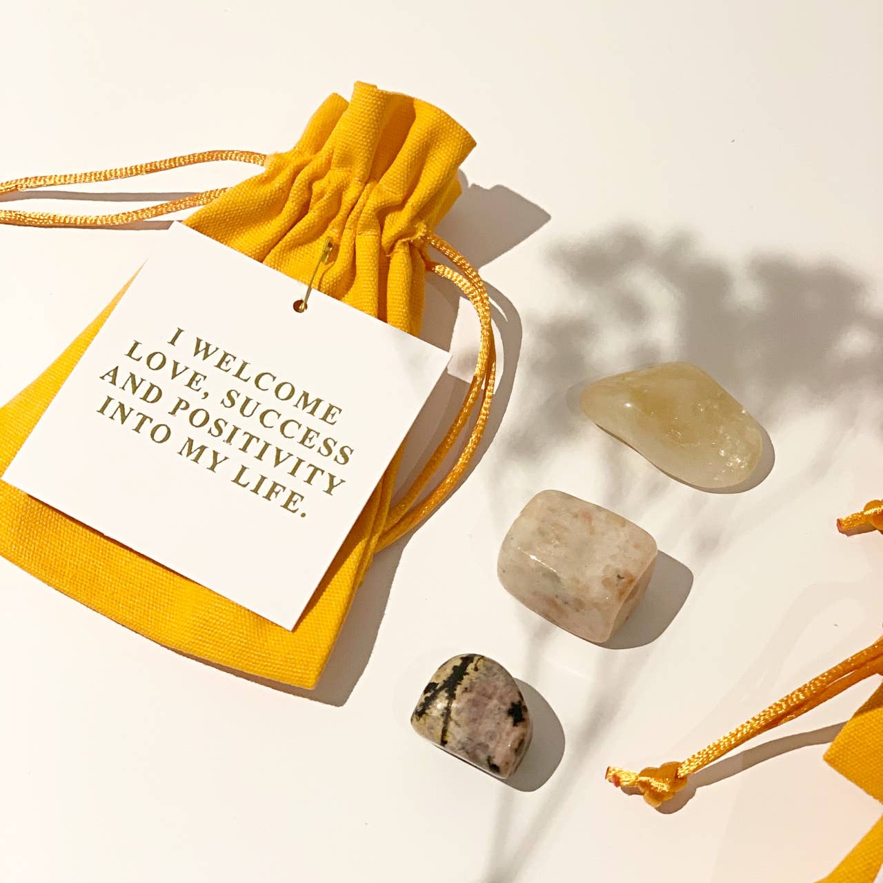 Positive Crystal Kit⎜Citrine, Sunstone, Rhodonite