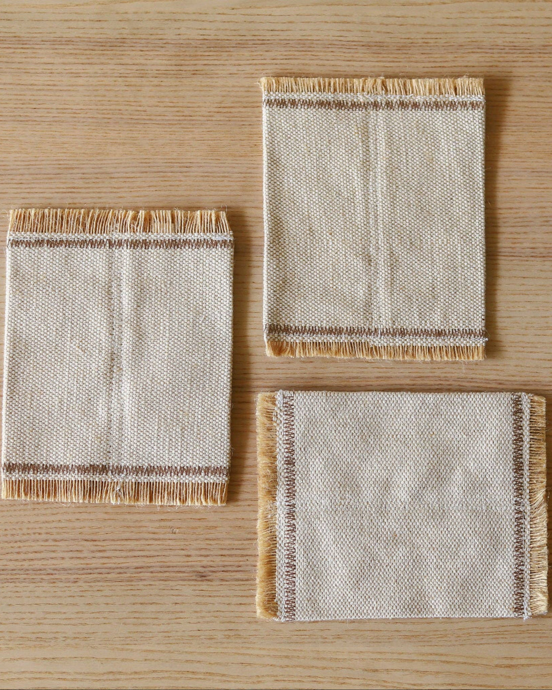 Organic Juco Fringe Coasters - Set of 2