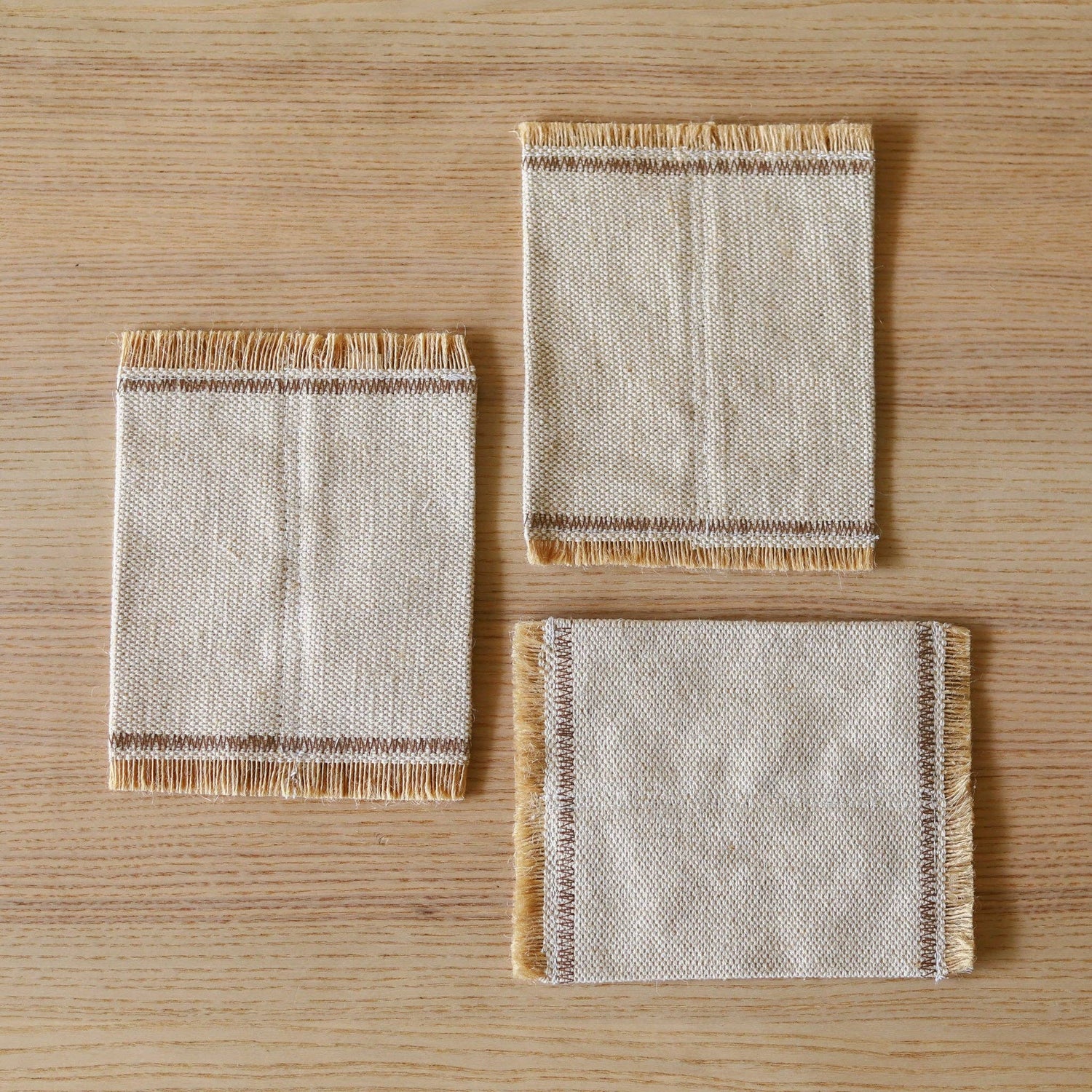 Organic Juco Fringe Coasters - Set of 2