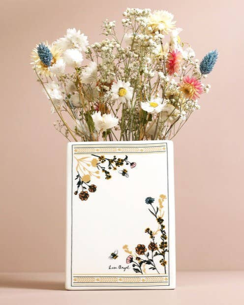 Ceramic Little Book of Flowers Vase - Benny and Mollie