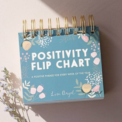 Floral Weekly Positivity Flip Chart Top View