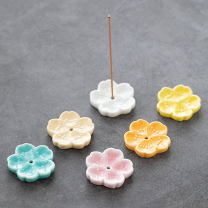 Handmade Ceramic Flower Ornament | Incense Holder