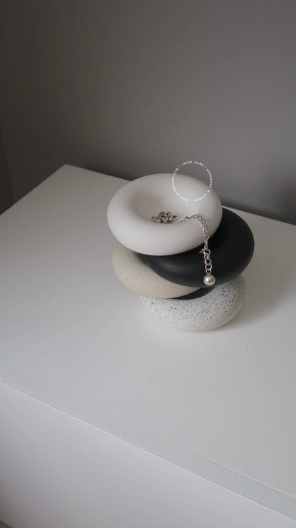 Asymmetrical Jewellery Dish - White - Benny and Mollie