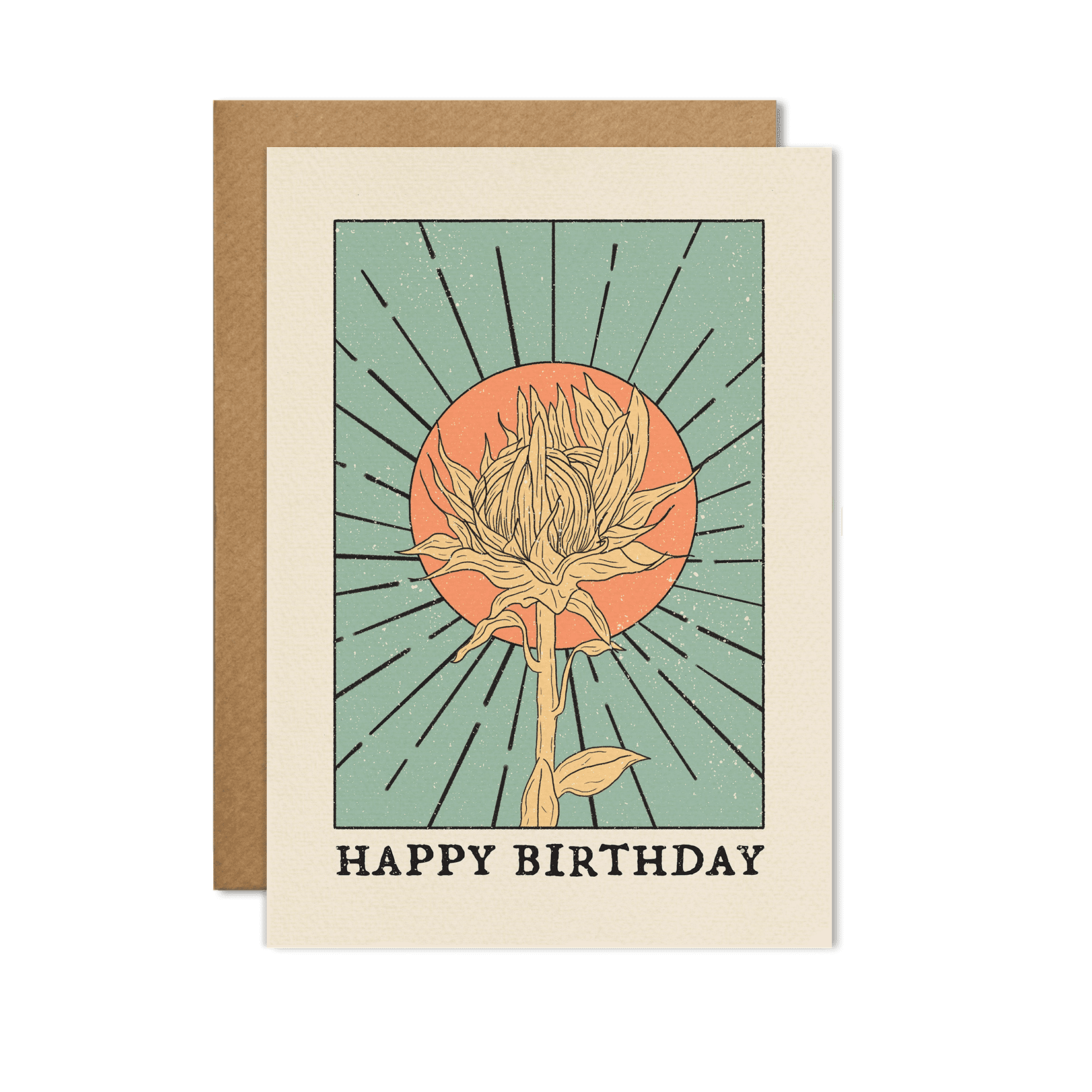 Happy Birthday Flower Greeting Card