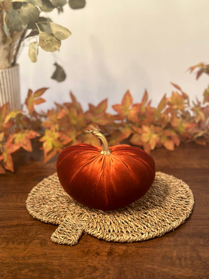 Rich Rust Luxury Velvet Pumpkins