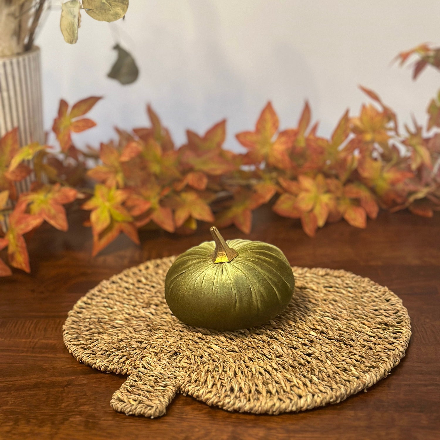 Olive Green Luxury Velvet Pumpkins