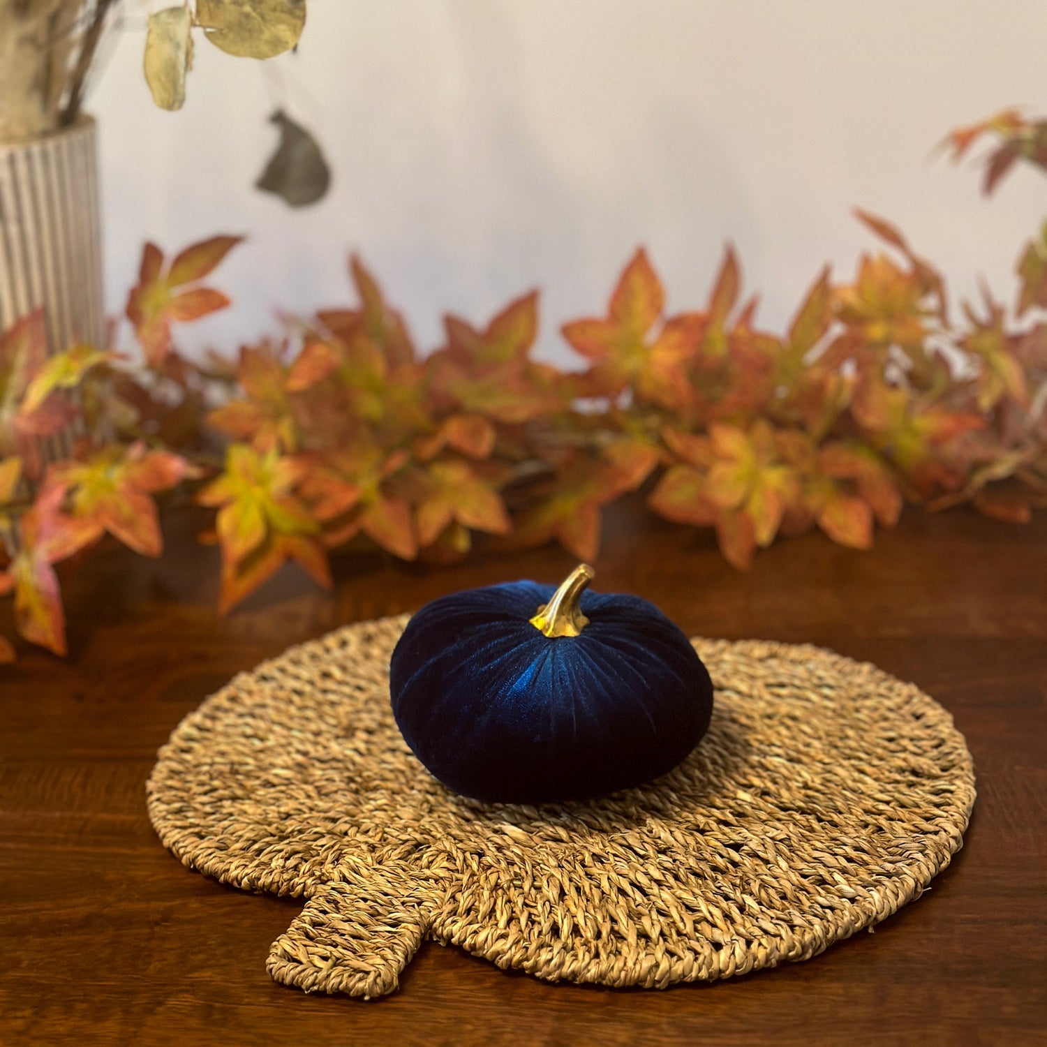 Midnight Blue Luxury Velvet Pumpkins