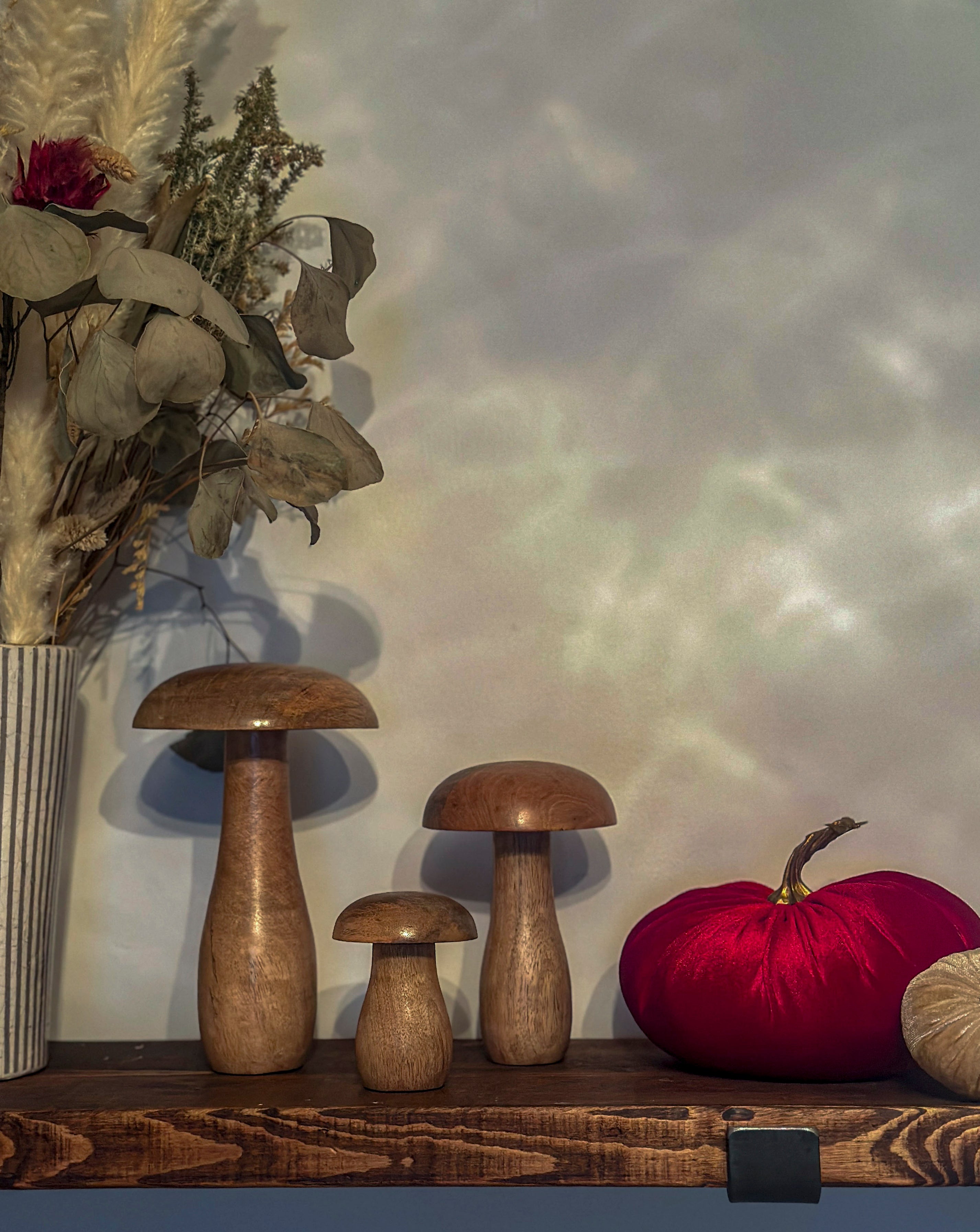 Wood Mushroom Ornament