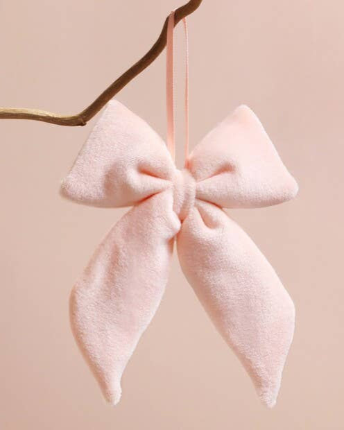Pink Velvet Bow Hanging Decoration