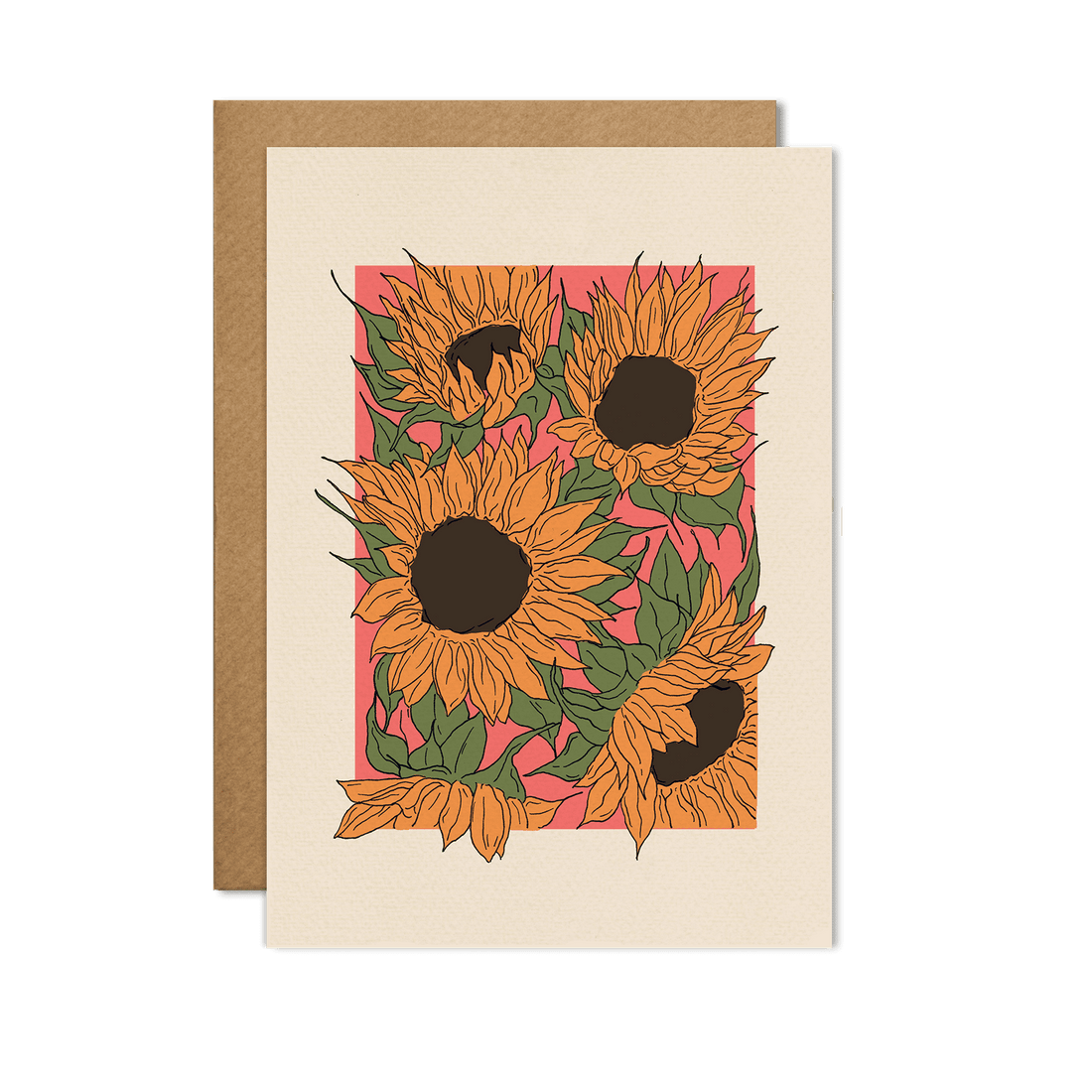 Sunflower Illustration Greeting Card