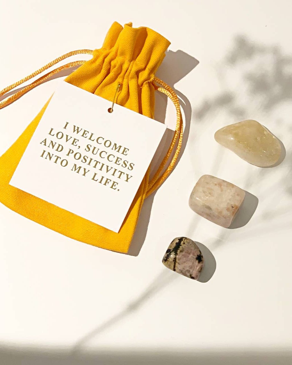 Positive Crystal Kit - Citrine, Sunstone, Rhodonite - Benny and Mollie