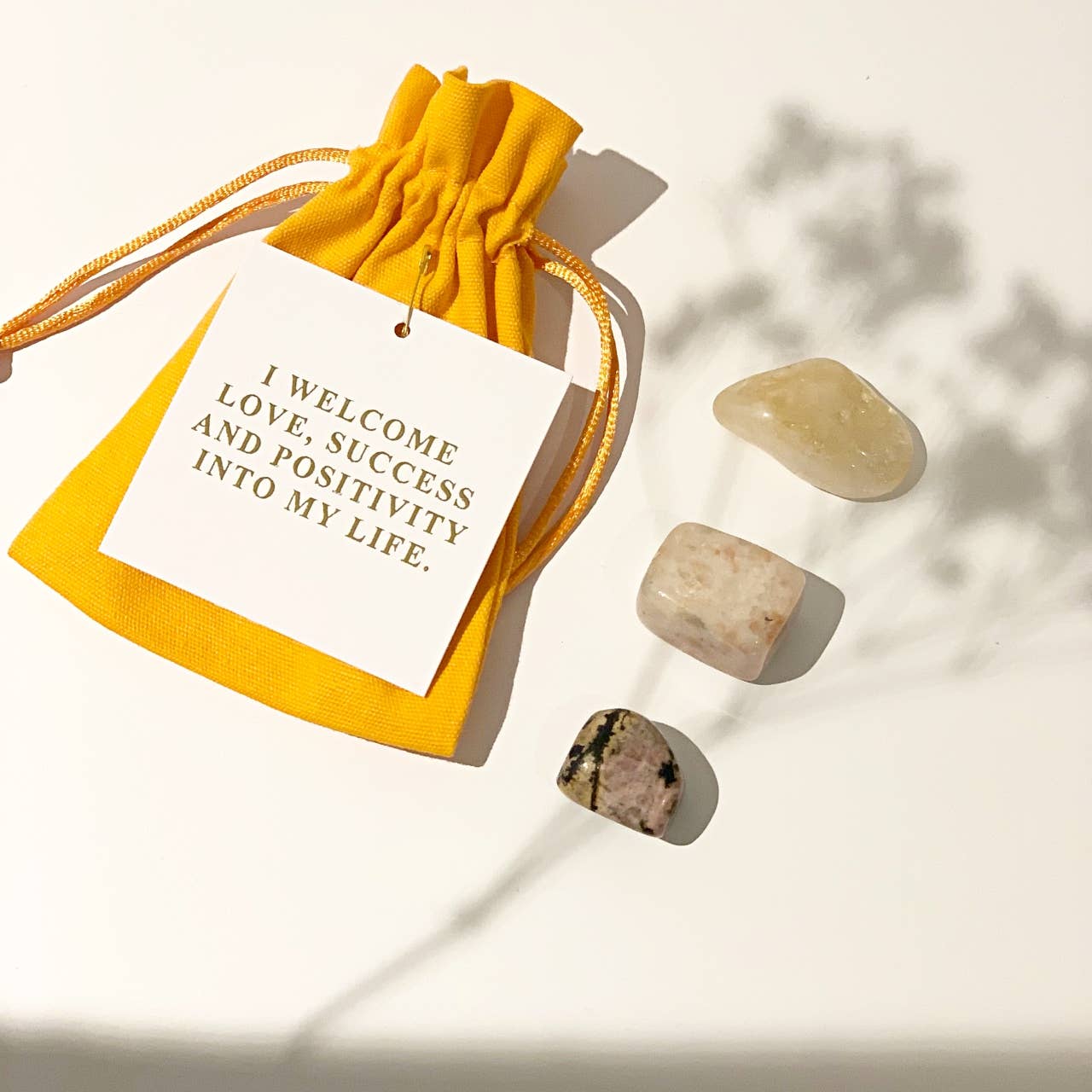 Positive Crystal Kit⎜Citrine, Sunstone, Rhodonite