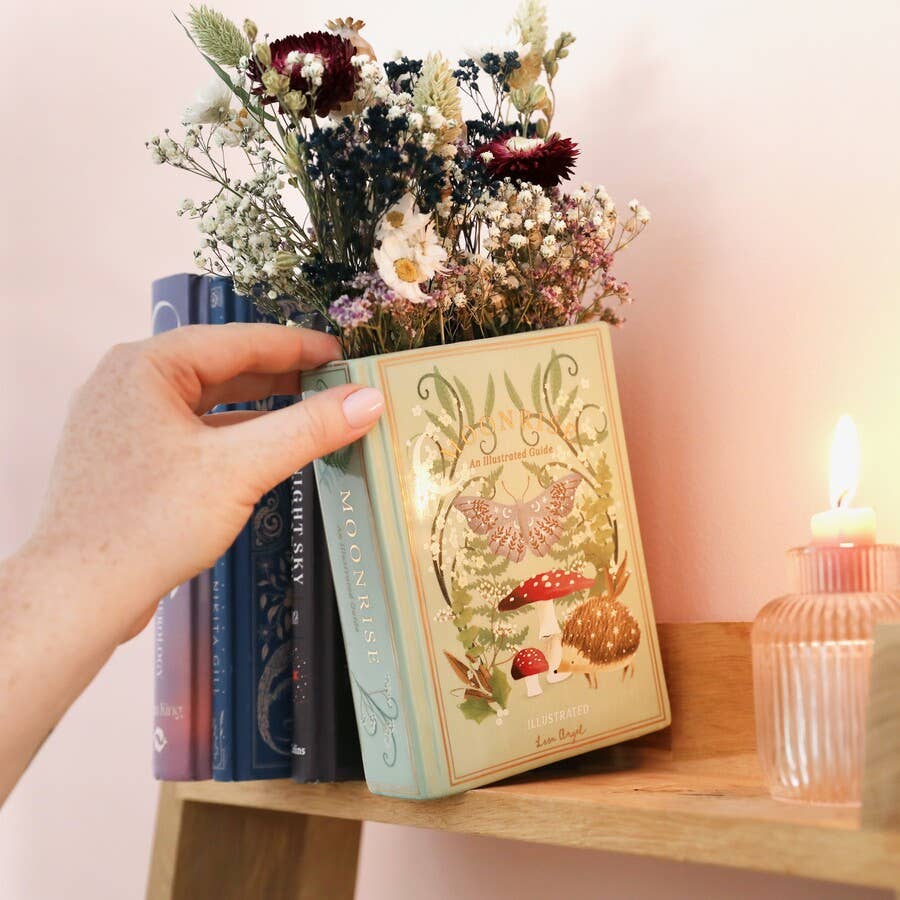 Ceramic Moonrise Woodland Book Vase - Benny and Mollie