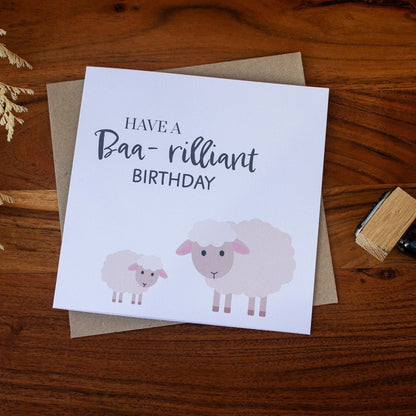 Baa - rilliant Birthday Card - Benny and Mollie