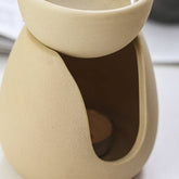 Beige Ceramic Oil & Wax Melt Burner - Benny and Mollie