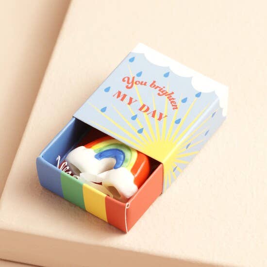 Rainbow Tiny Matchbox Ceramic Token