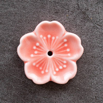 Handmade Ceramic Flower Ornament | Incense Holder