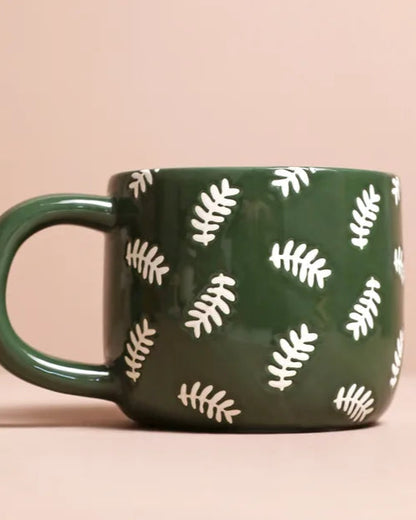 Ceramic Green Leafy Dad Mug - Benny and Mollie