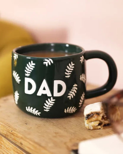 Ceramic Green Leafy Dad Mug - Benny and Mollie