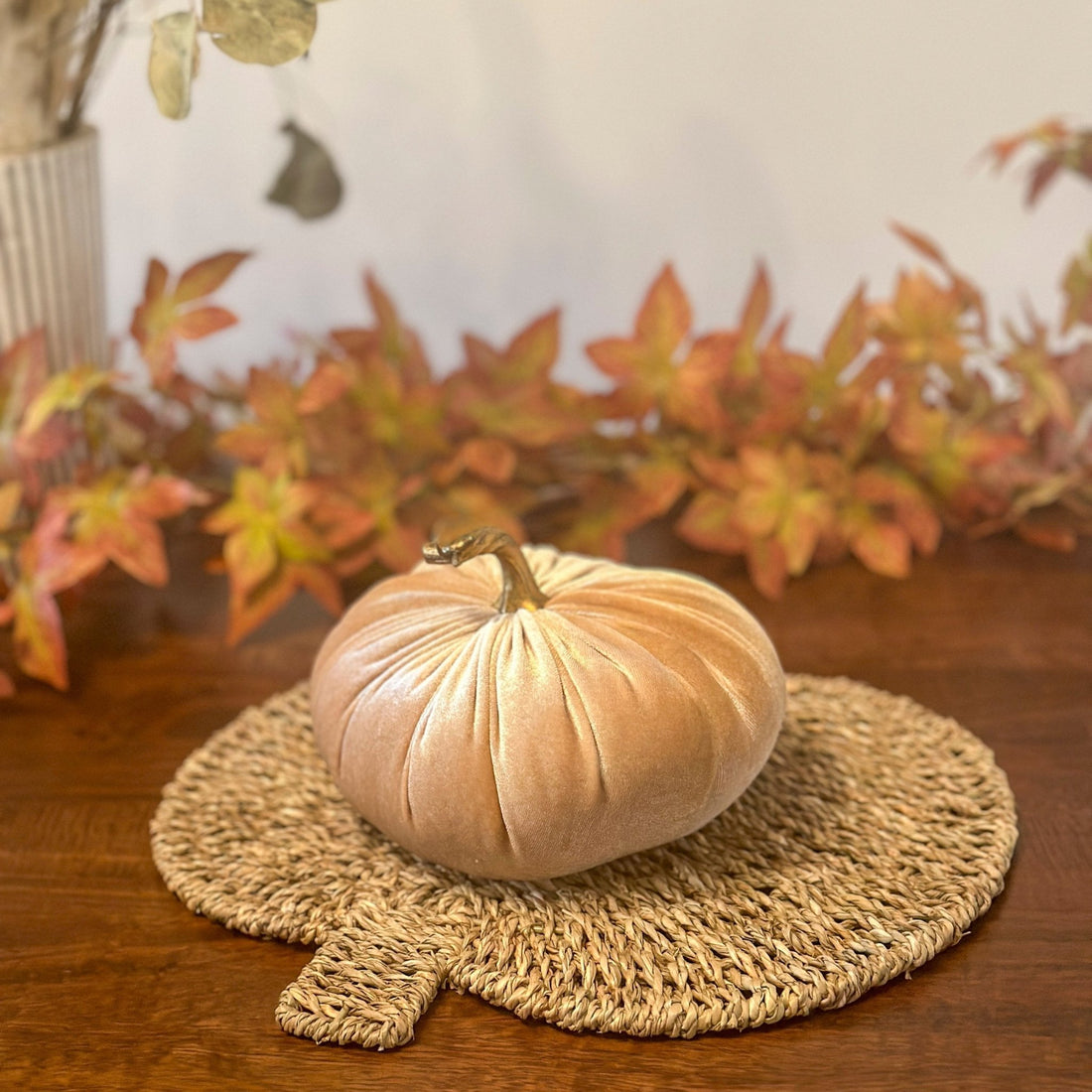 Champagne Luxury Velvet Pumpkins - Benny and Mollie