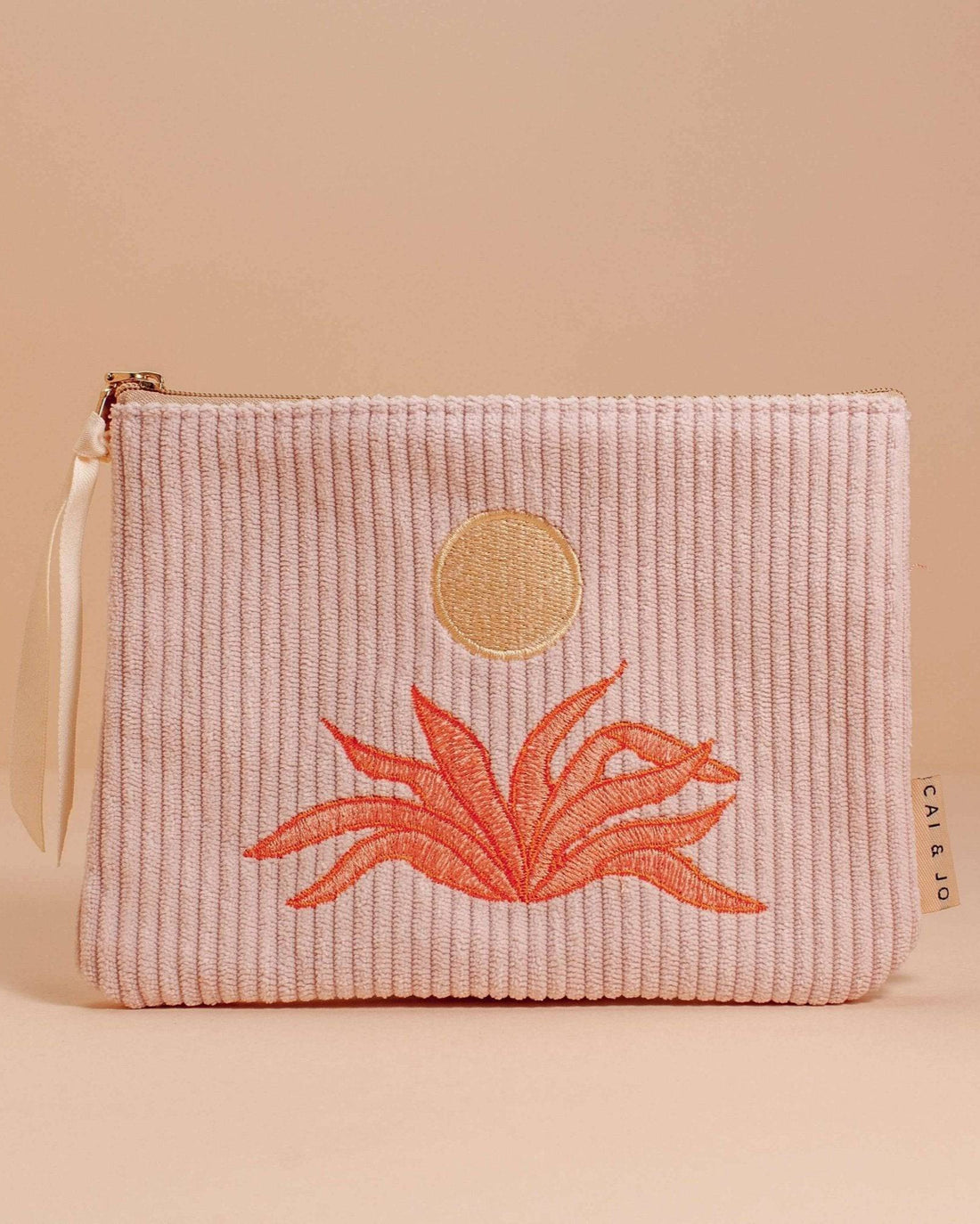 Corduroy Pouch in Pale Pink - Benny and Mollie