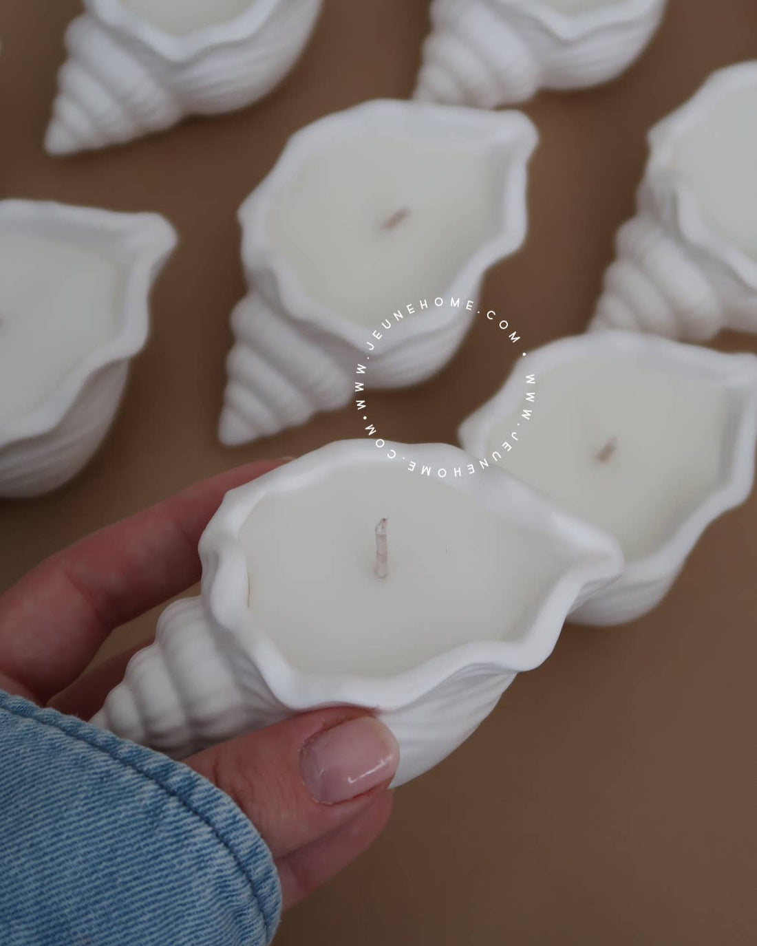 Raspberry & Vanilla Scented Shell Candle - Benny and Mollie